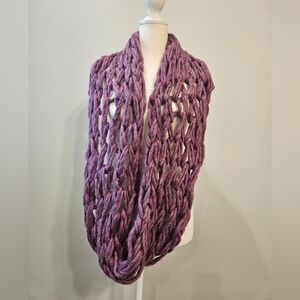 Chunky Knit Purple Scarf
